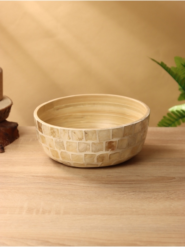 Салатник 19,5х19,5х8 см, бамбук