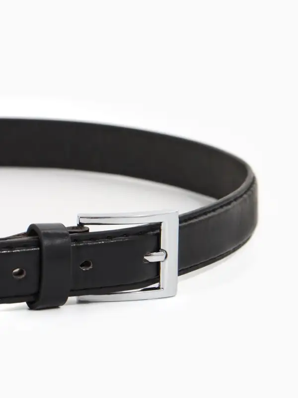 Ремень дет 04-01-02-01, 2,2*0,3*75-90 см, винт, пряж мет, черный