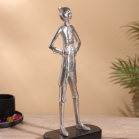 Сувенир "Кот в сапогах" 9х17,5х39 см, алюминий, сталь. дерево