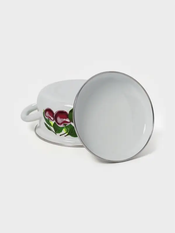 Кастр.сфер. 1.5л (белая)Вишневый сад