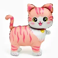 Воздушный шар фольгированный 22" &laquo;Розовая кошка&raquo;, фигура под воздух