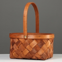 Корзина плетёная, 23&times;18&times;12 см, ручка h=13 см, ива, натуральный цвет