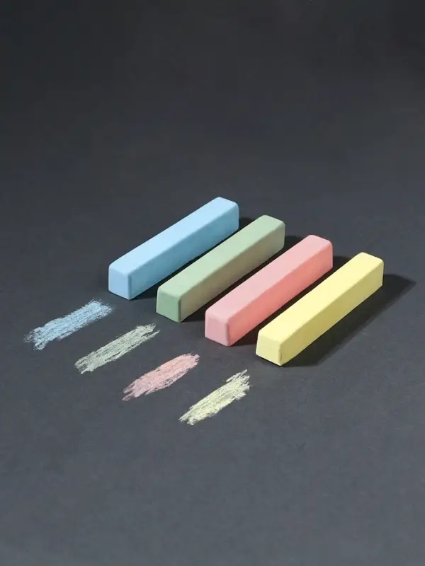 Мелки цветные школьные, 4 шт. &laquo;Маша и медведь&raquo;, прямоугольные