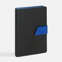 Ежедневник Boom, недатированный, черный c ярко-синий