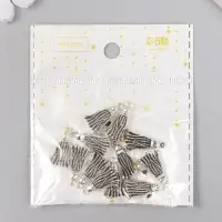 Металлический элемент, декоративная подвеска &laquo;Арт Узор. Кисточка&raquo;, серебро, 2&times;1.2 см