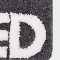 Коврик Доляна Get Naked, 50&times;80 см, микрофибра, темно-серый