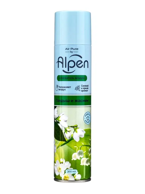 Освежитель воздуха в аэрозольной упаковке серии Air pure by Alpen ландыш и жасмин, 300 мл