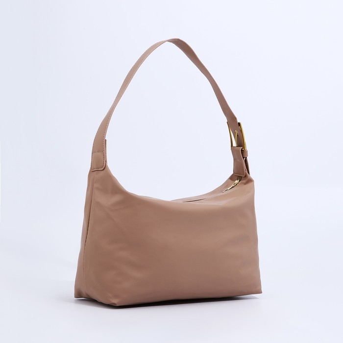 Сумка-мешок на молнии цвет бежевый