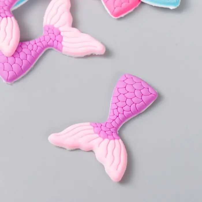 Декор для творчества резина "Хвост русалки" набор 15 шт 3,5х2,7 см