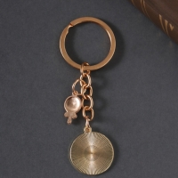 Брелок металл, эмаль "Девочка и леденец" 9 см