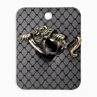 Брошь для кармана "Тигр", цвет чернёное золото