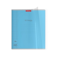 Тетрадь 96 листов в клетку, ErichKrause "Классика CoverPrо", пластиковая обложка, блок офсет 100% белизна, МИКС