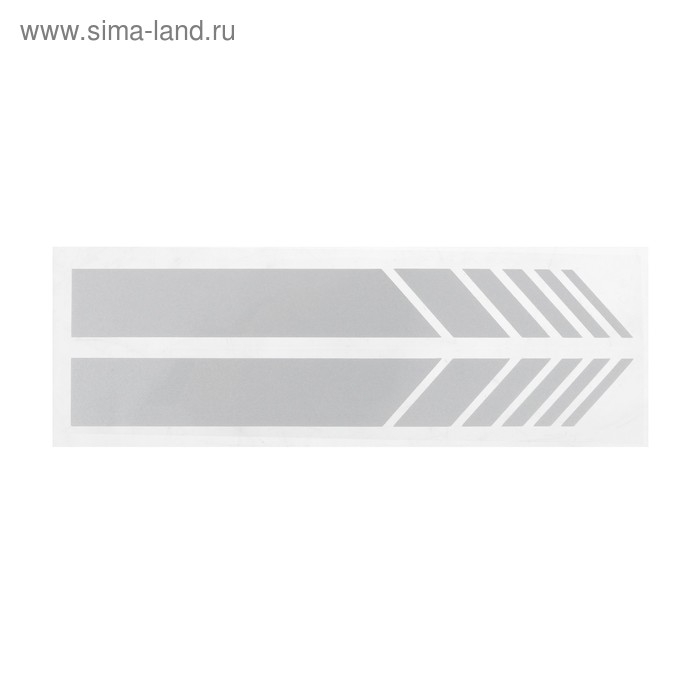 Наклейка на боковое зеркало авто, светоотражающая, 14.5&times;3.5 см, белый