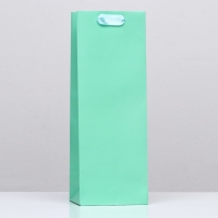 Пакет под бутылку &laquo;Бирюзовый&raquo; 13 x 36 x 10 см, 1 шт.
