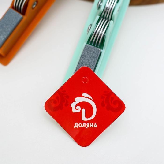 Точилка для ножей Доляна &laquo;Острое лезвие&raquo;, 19&times;4,5 см, с ручкой и шлифовкой, цвет МИКС