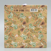 Коробка подарочная новогодняя складная &laquo;Новогодний венок&raquo;, 15 х 15 х 15 см, Новый год