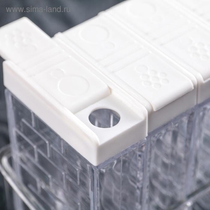 Набор для специй &laquo;Компакт&raquo;, 16&times;11&times;7 см, цвет белый