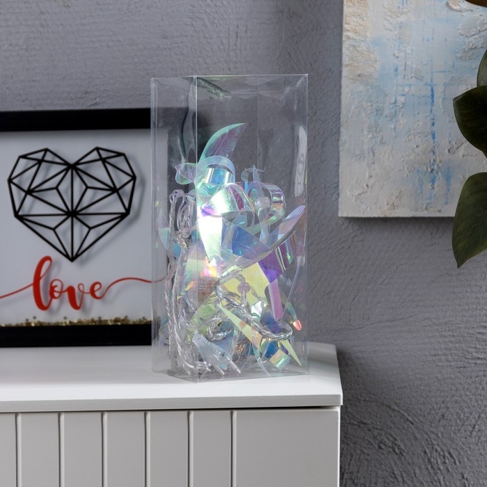 Гирлянда &laquo;Нить&raquo; 2.5 м с насадками &laquo;Птички&raquo;, IP20, прозрачная нить, 10 LED, свечение белое, 220 В