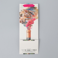 Пакет подарочный под бутылку, упаковка, Wonderful life, 36 х 13 х 10 см