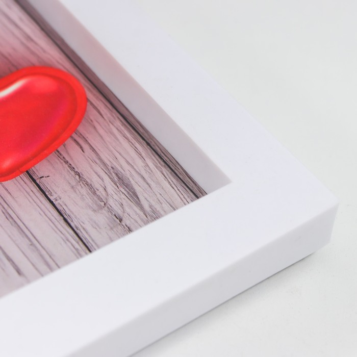 Фоторамка пластик на 2 фото 10х15 см "Я люблю тебя" белая 20х30,5 см