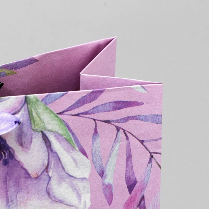 Пакет подарочный крафтовый вертикальный, упаковка, &laquo;Поздравляю&raquo;, M 26 х 30 х 9 см