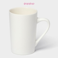 Кружка фарфоровая Доляна &laquo;Мандала&raquo;, 380 мл, чёрный узор