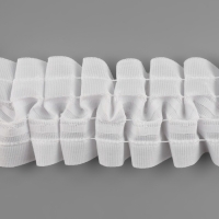 Шторная лента классическая, матовая, 6 см, 50 &plusmn; 1 м, цвет белый