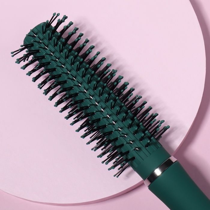 Брашинг, прорезиненная ручка, d = 1,8/4 &times; 22 см, цвет бирюзовый