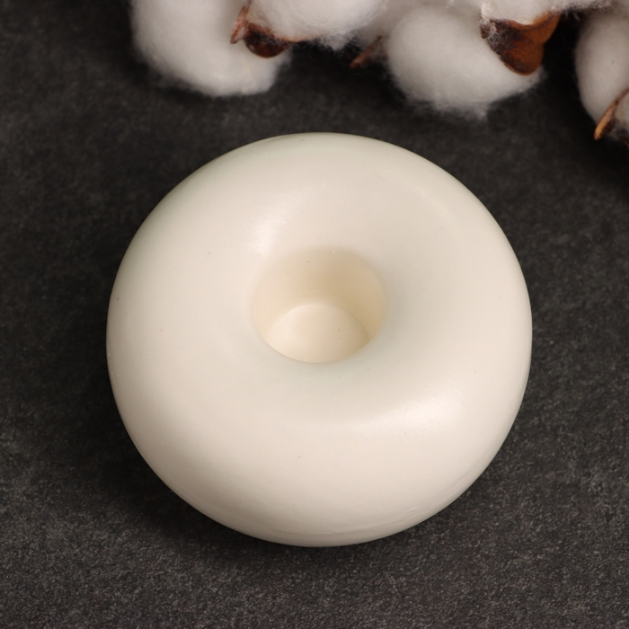 Подсвечник "Эдвард" белый глянец, 4х7х7см