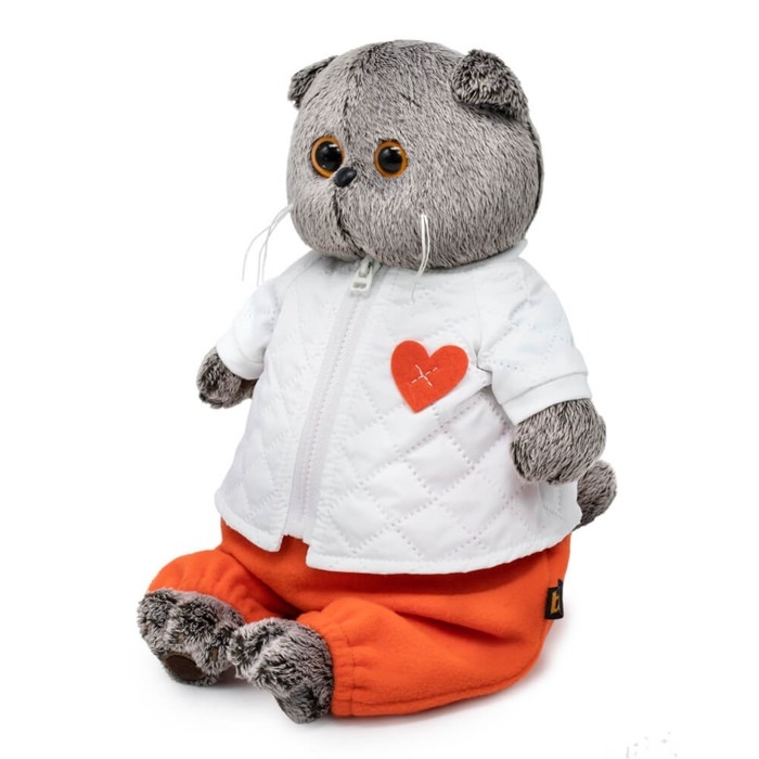 Мягкая игрушка &laquo;Басик&raquo;, в стеганой куртке и комбинезоне, 22 см