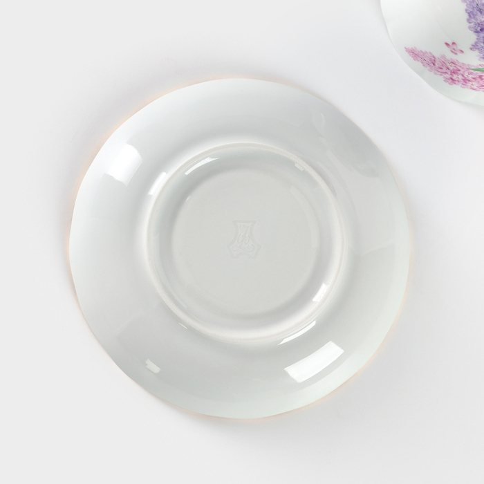 Чайная пара &laquo;Сирень&raquo;, 300 мл, блюдце d=15 см