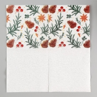 Новогодние салфетки бумажные &laquo;С Новым годом: шишки&raquo;, однослойные, 24х24 см, 20 шт.