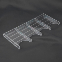 Органайзер-ванночка для бисера и страз, 4,8 &times; 9 см, 4 шт на подставке, цвет зелёный/прозрачный