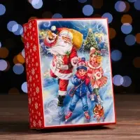 Подарочная коробка сборная &laquo;Зимние забавы&raquo;, 16.5&times;12.5&times;5.2 см