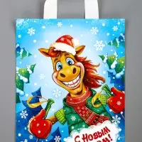 Пакет "Чемпион", полиэтиленовый с петлевой ручкой, 28х35 см, 55 мкм