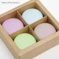 Коробка для конфет с окном, крафт 12,5 х 12,5 х 3,5 см