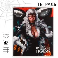 Тетрадь в клетку 48 листов, картонная обложка, &laquo;Человек-паук&raquo;