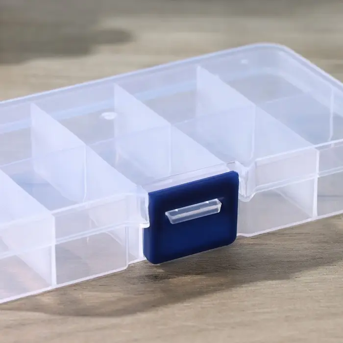 Органайзер для хранения RICCO, пластик, 10 ячеек, 13&times;7&times;2.5 см, прозрачный