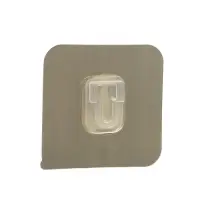 Комплект настенных держателей ТУНДРА с клейкой поверхностью, 60&times;60&times;10 мм, цвет никель