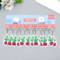 Брелок для ключей на кольце &laquo;Влюблённый кактус в горшочке&raquo;, EVA, 3.5&times;6.5 см