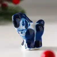 Сувенир "Коняшка", 5х5 см, гжель