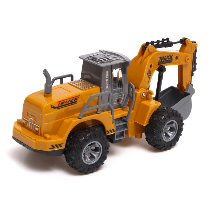 Экскаватор инерционный &laquo;Стройтехника&raquo;, световые эффекты, подвижные детали, цвет жёлтый