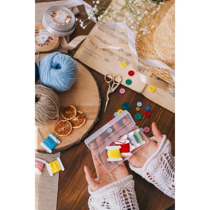 Контейнер для хранения мелочей, 12,5 &times; 5 &times; 3,3 см, цвет прозрачный