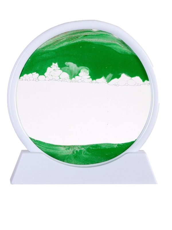 Песочные часы-картина, 18 х 19 см, антистресс, песок зеленый