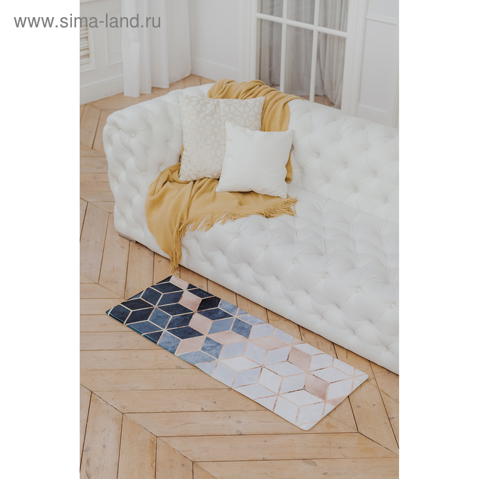 Коврик для ванной и туалета Доляна &laquo;Бурлеск&raquo;, 45&times;120 см