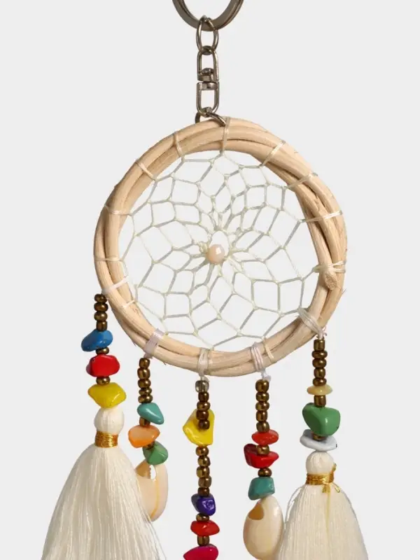 Брелок "Ловец снов" 17 см, цв. белый