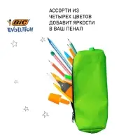 Карандаш чернографитный HB, BIC Evolution Stripes, c ластиком, корпус с полосками, микс