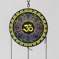 Музыка ветра металл "Ом (мантра)" 4 колокольчика 62х10х5 см