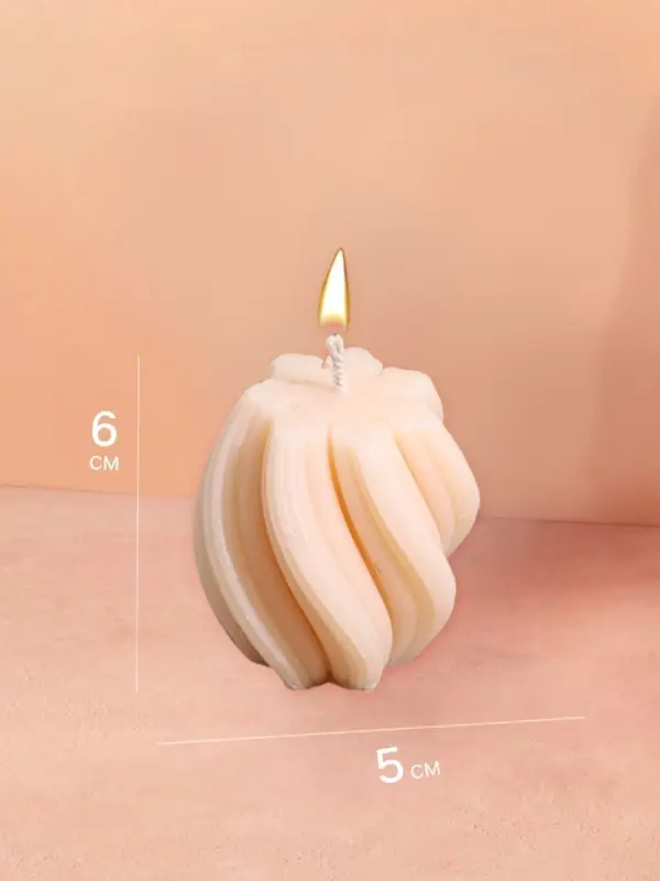 Свеча "Волнистые линии" 5х5х6 см, соевый воск МИКС