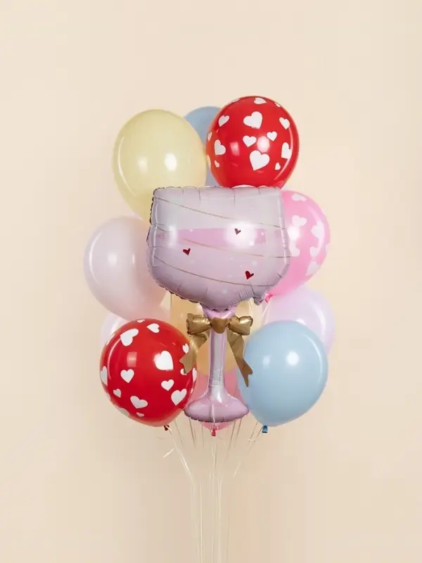 Воздушный шар фольгированный 35" &laquo;Бокал розовый&raquo;, фигура